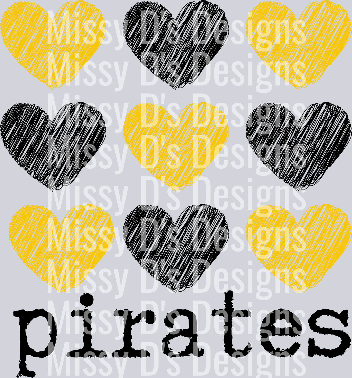 scribble hearts pirates