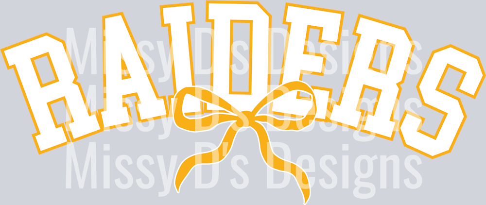 raiders Varsity Coquette Bow