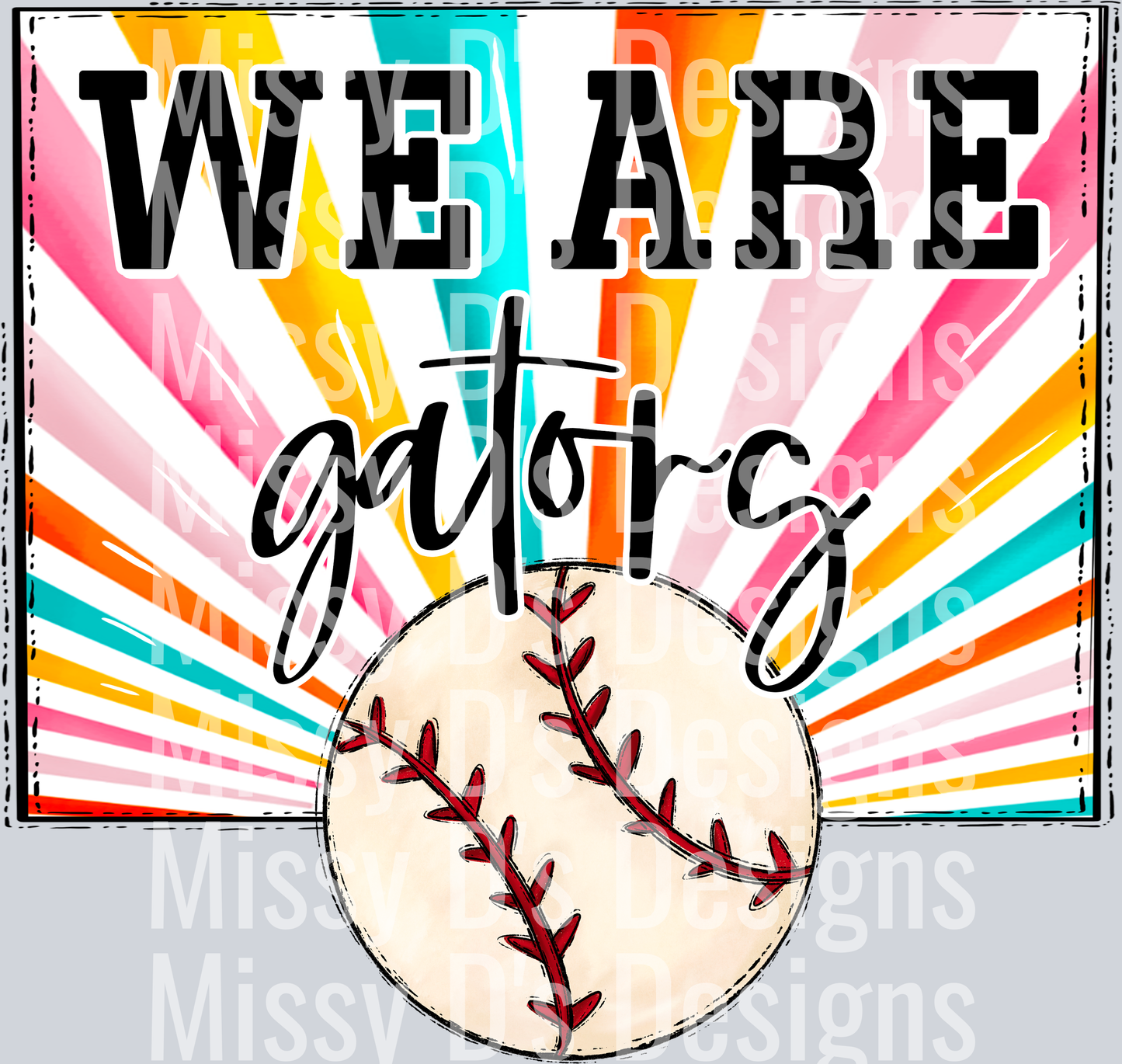 sunburst WE ARE gators baseball