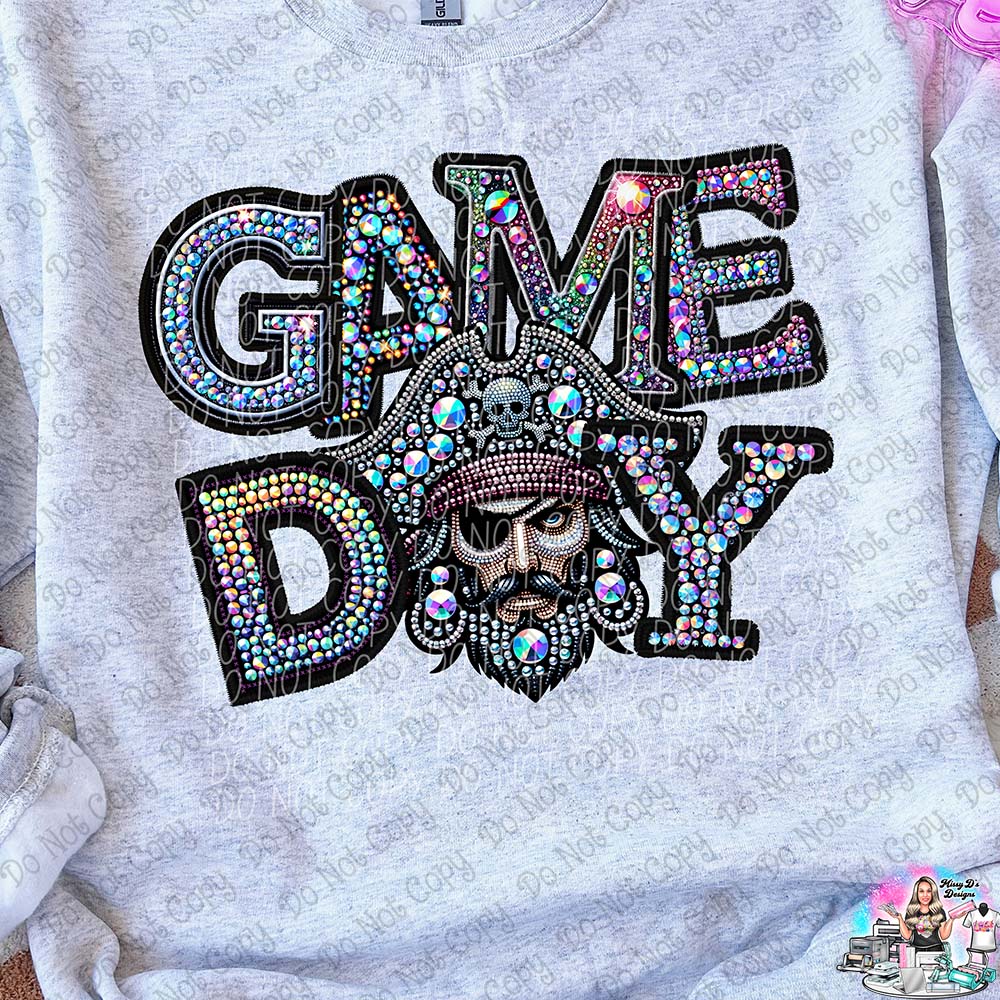 Pirates faux Rhinestone subtle color SHIRT