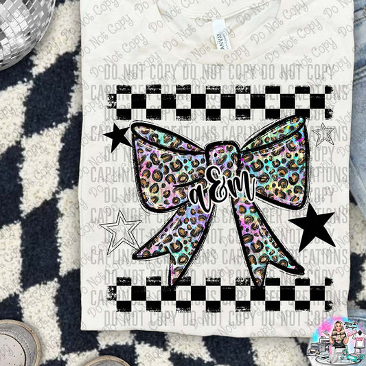 Color Splatter Coquette Bow Over 100 Mascots to Choose from Shirt