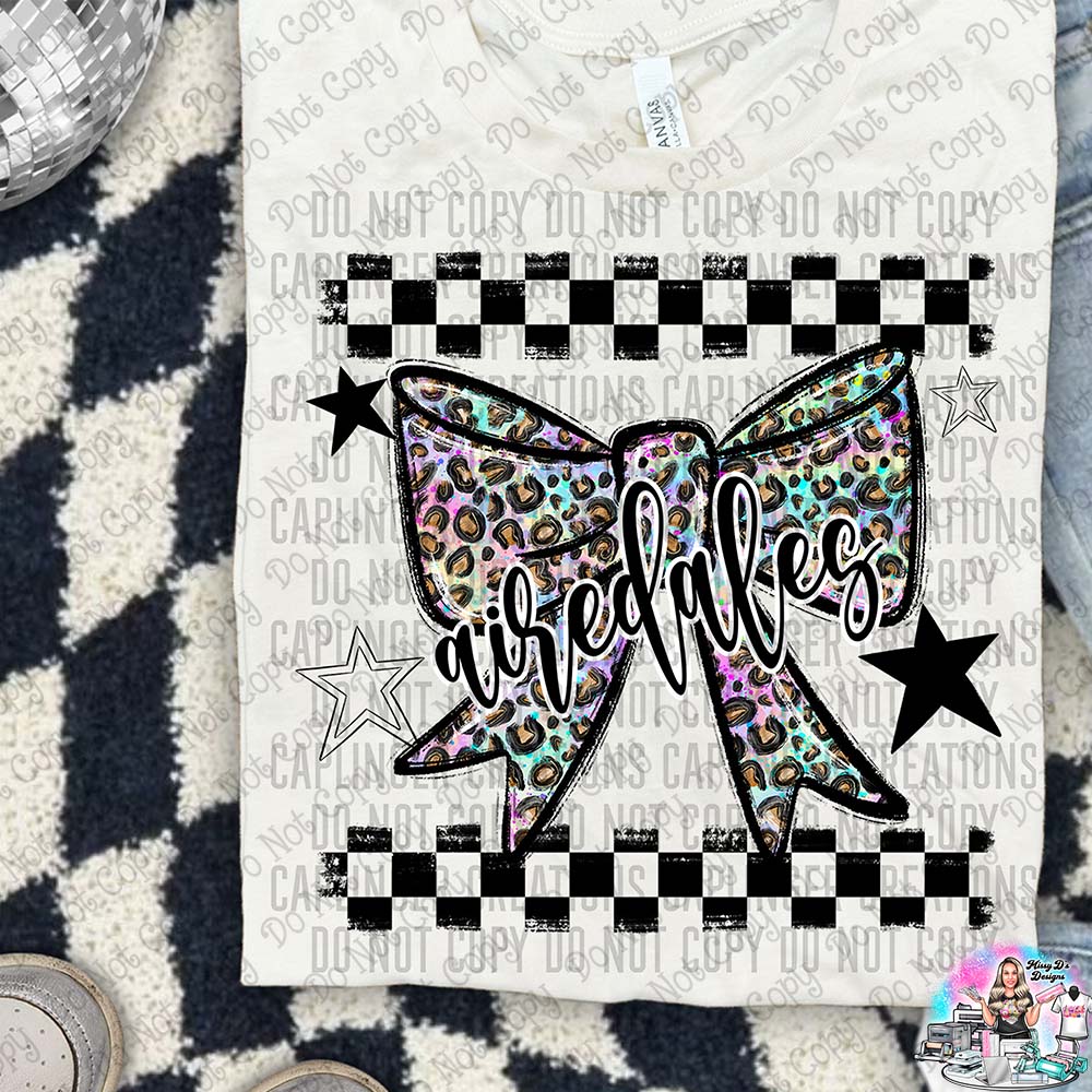 Color Splatter Coquette Bow Over 100 Mascots to Choose from Shirt