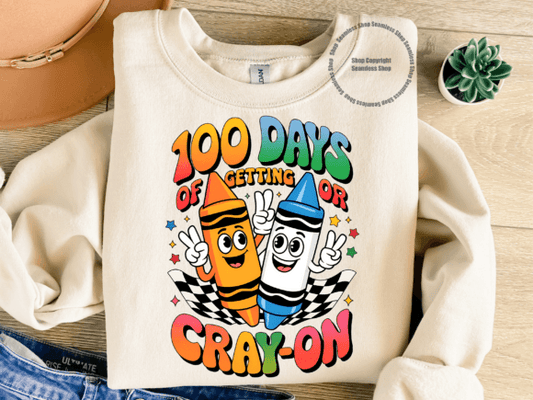 100 days of school Crayon SHIRT
