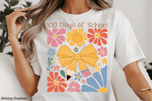 BOHO 100 days of school SHIRT