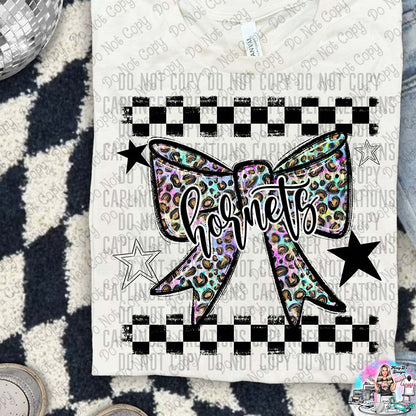 Color Splatter Coquette Bow Over 100 Mascots to Choose from Shirt