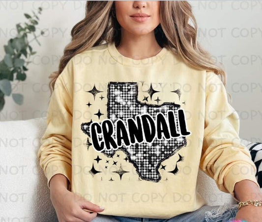 Crandall Texas Faux Bling SHIRT