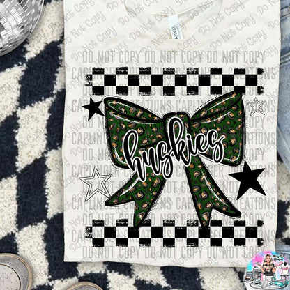 Color Splatter Coquette Bow Over 100 Mascots to Choose from Shirt