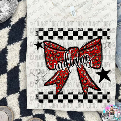 Color Splatter Coquette Bow Over 100 Mascots to Choose from Shirt