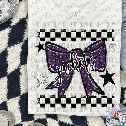 Color Splatter Coquette Bow Over 100 Mascots to Choose from Shirt
