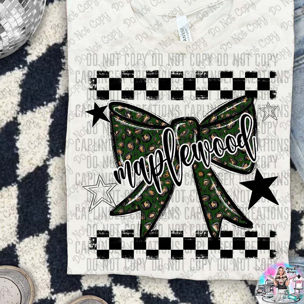 Color Splatter Coquette Bow Over 100 Mascots to Choose from Shirt