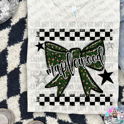 Color Splatter Coquette Bow Over 100 Mascots to Choose from Shirt