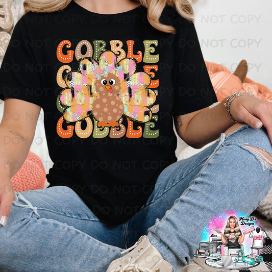 Gobble Patchwork Turkey SHIRT
