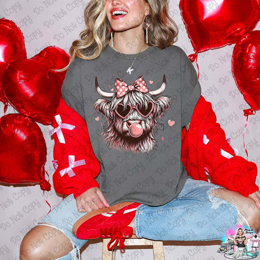 Bubble Blowing Valentine Cow SHIRT