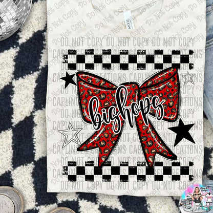 Color Splatter Coquette Bow Over 100 Mascots to Choose from Shirt