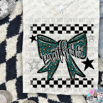 Color Splatter Coquette Bow Over 100 Mascots to Choose from Shirt