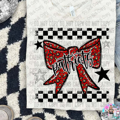 Color Splatter Coquette Bow Over 100 Mascots to Choose from Shirt