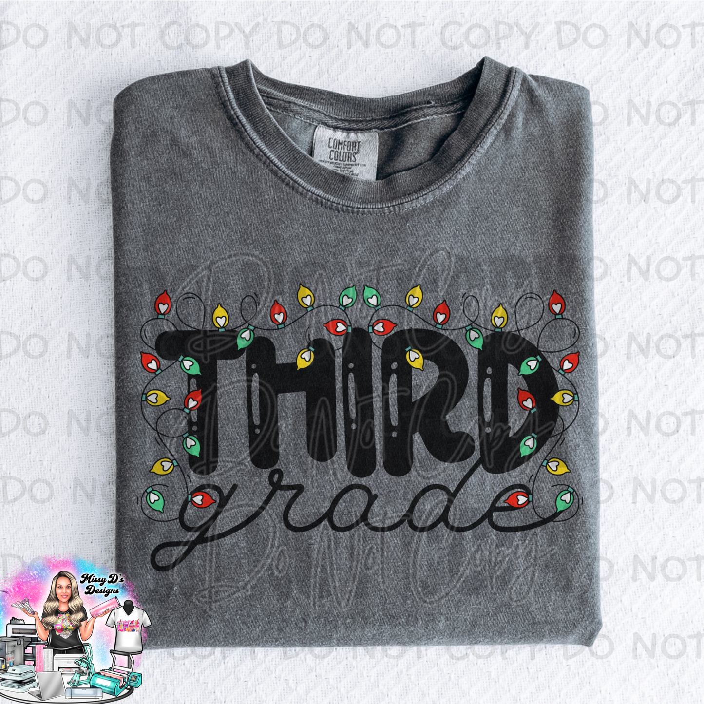 Third Grade Christmas Lights SHIRT