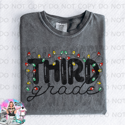 Third Grade Christmas Lights SHIRT