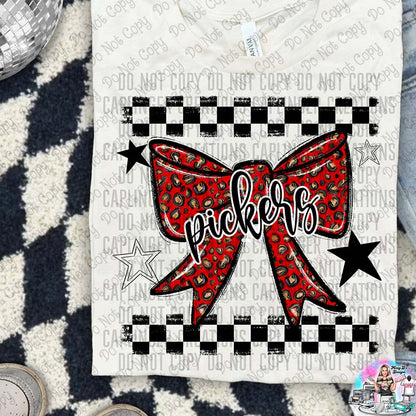 Color Splatter Coquette Bow Over 100 Mascots to Choose from Shirt