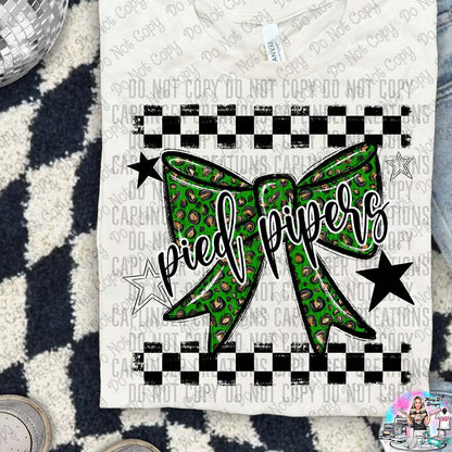 Color Splatter Coquette Bow Over 100 Mascots to Choose from Shirt