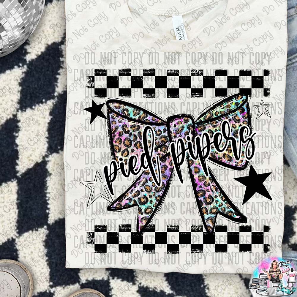 Color Splatter Coquette Bow Over 100 Mascots to Choose from Shirt