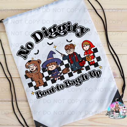 Halloween Trick or Treat Personalized Drawstring Bag