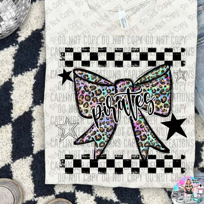 Color Splatter Coquette Bow Over 100 Mascots to Choose from Shirt