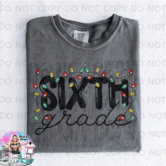 Sixth Grade Christmas Lights SHIRT