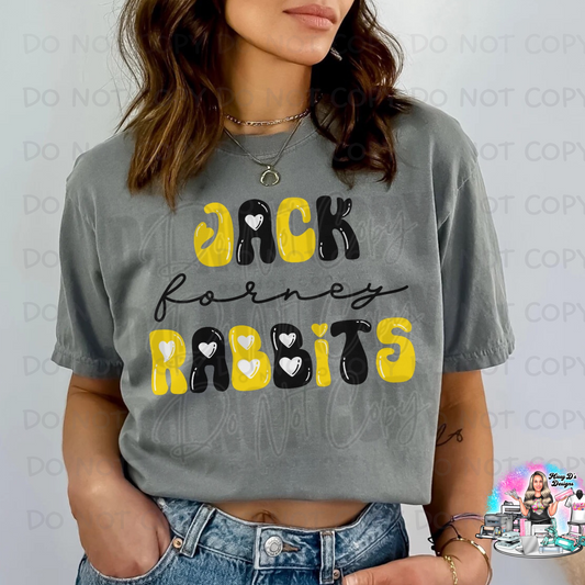 Forney Jackrabbits  black/gold bubble SHIRT