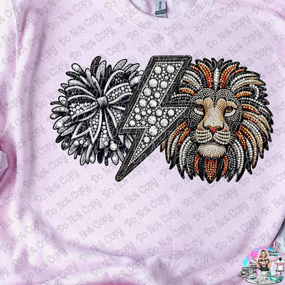 Lightning Bolt Rhinestone Cheer Mascots SHIRT