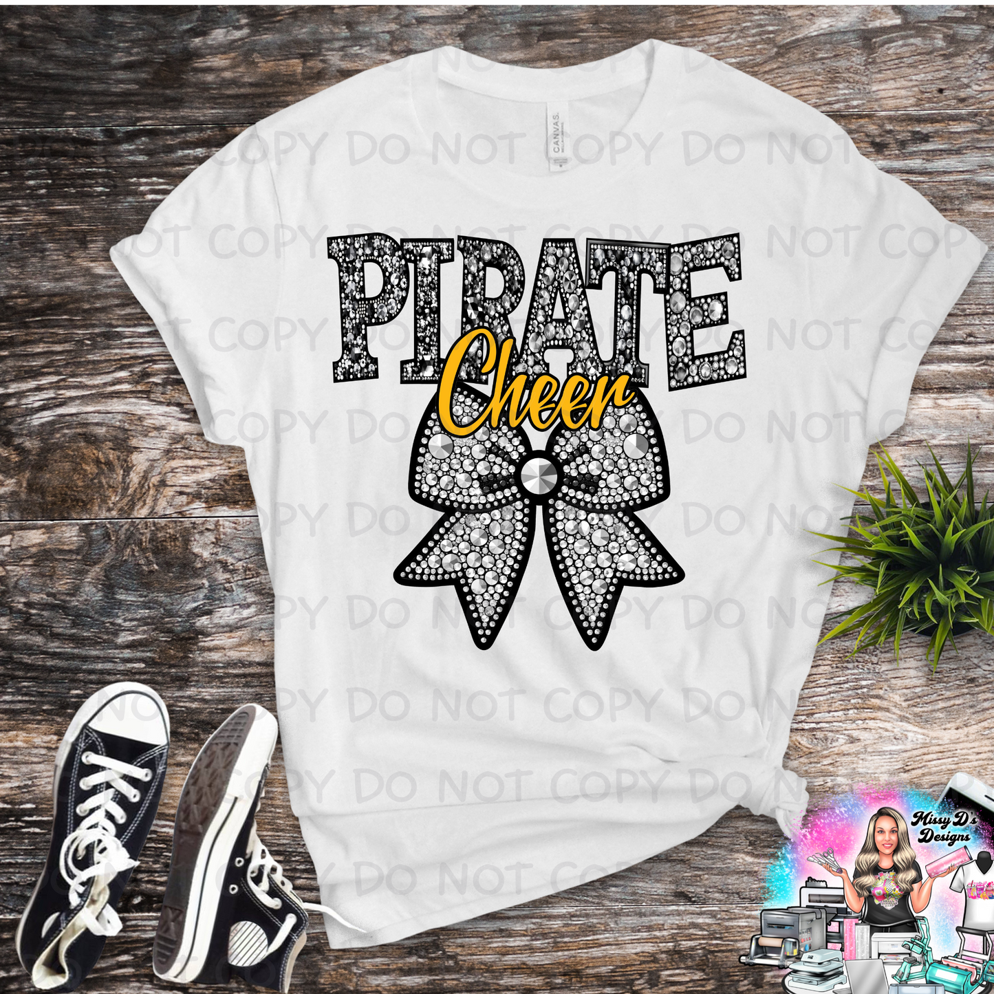 Pirates Cheer faux rhinestone SHIRT