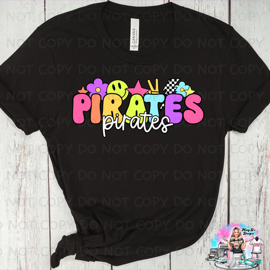 colorful bubble Pirates SHIRT