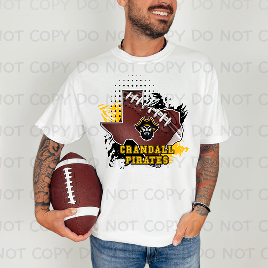 Crandall Pirates Football TX SHIRT