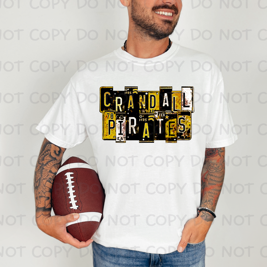 Crandall Pirate License Plate SHIRT