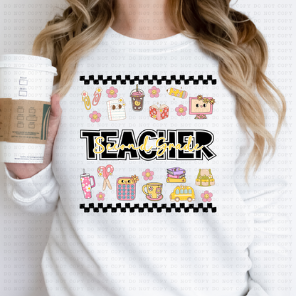 Checkered Teacher Life Shirt SHIRT