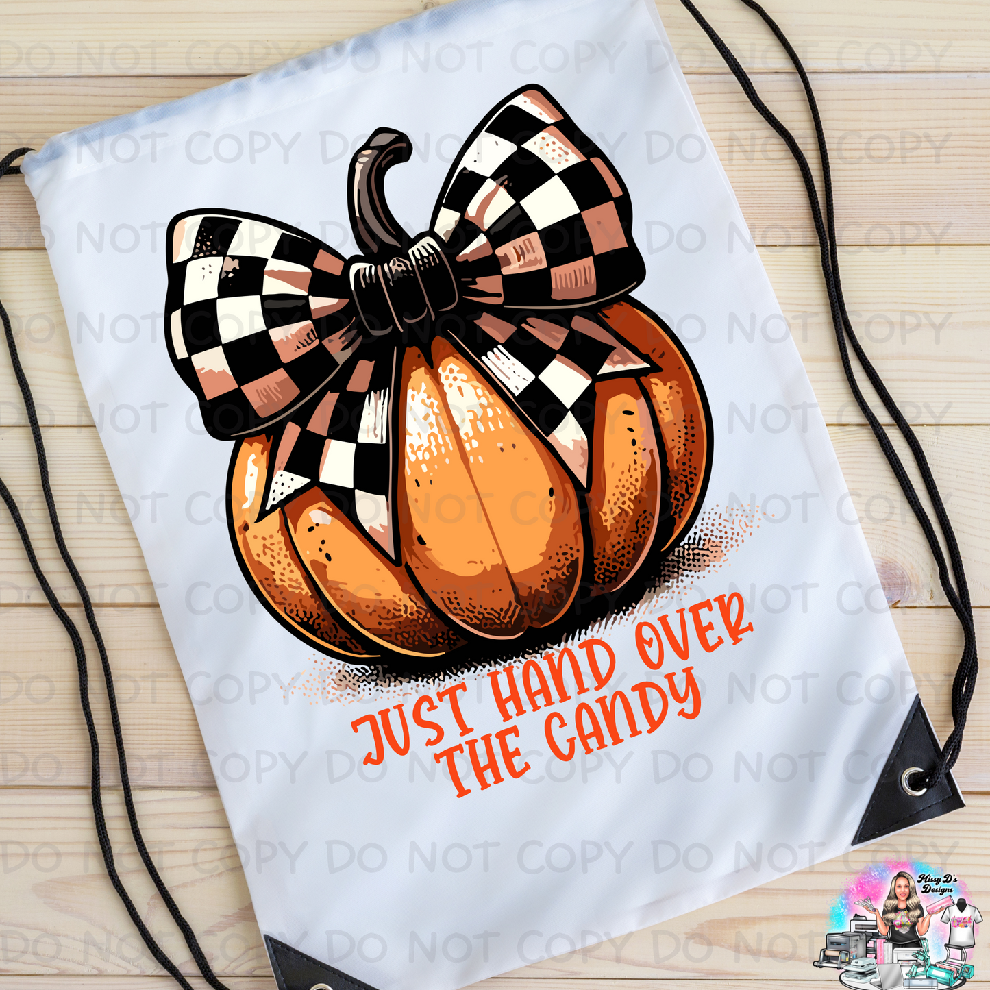Halloween Trick or Treat Personalized Drawstring Bag