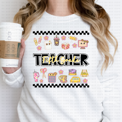 Checkered Teacher Life Shirt SHIRT