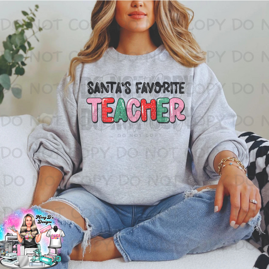 Santas Favorite Teacher SHIRT