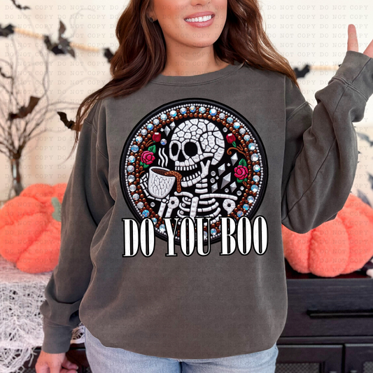Do You Boo Skeleton Coffee Halloween SHIRT