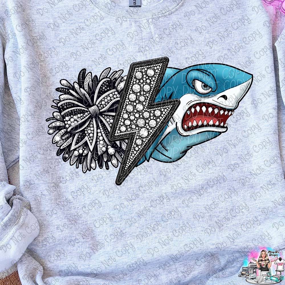 Lightning Bolt Rhinestone Cheer Mascots SHIRT