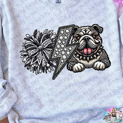 Lightning Bolt Rhinestone Cheer Mascots SHIRT