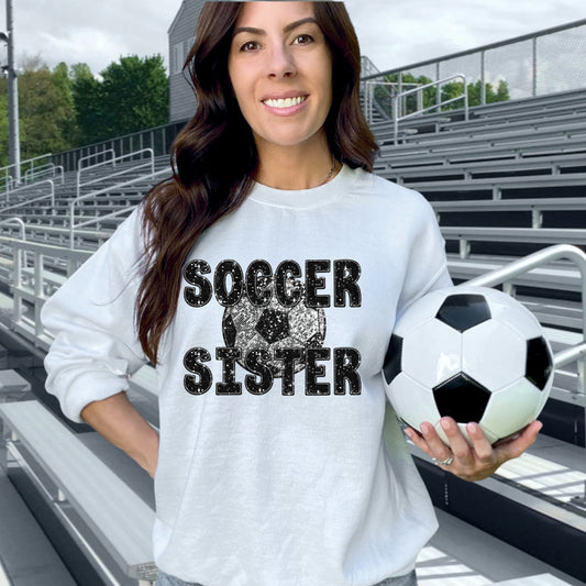 Soccer Sister faux sequin  SHIRT
