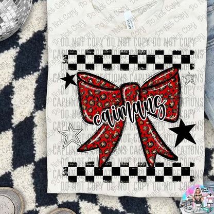 Color Splatter Coquette Bow Over 100 Mascots to Choose from Shirt