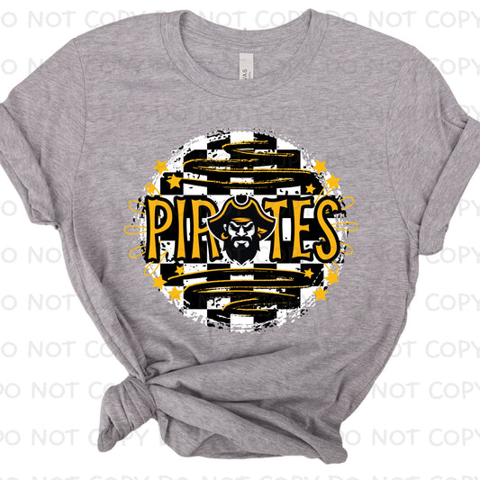 Pirates checkered round SHIRT