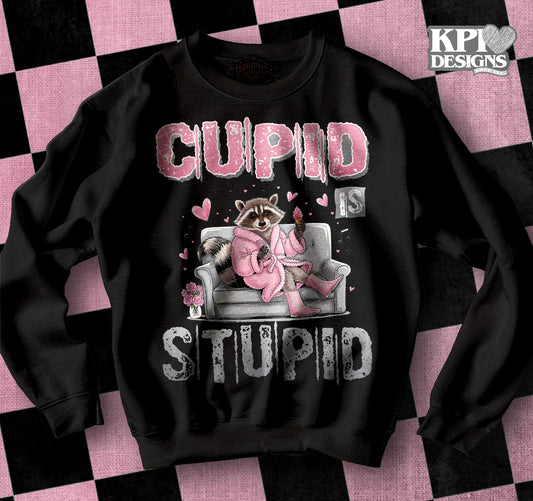 Cupid is Stupid Racoon Valentine's Day SHIRT