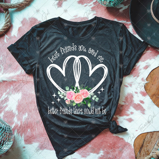 Best Friends Heart White Design SHIRT