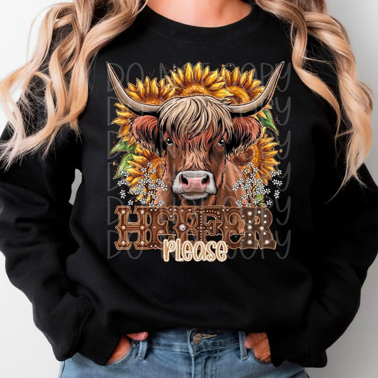 Heifer Please Brown Western faux Rhinestone SHIRT