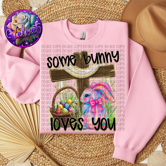 Some Bunny Loves You Easter Cross SHIRT