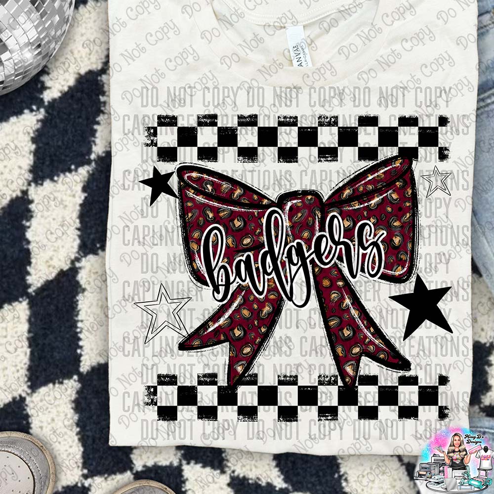 Color Splatter Coquette Bow Over 100 Mascots to Choose from Shirt