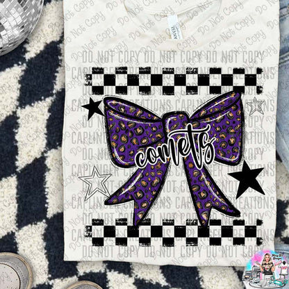 Color Splatter Coquette Bow Over 100 Mascots to Choose from Shirt